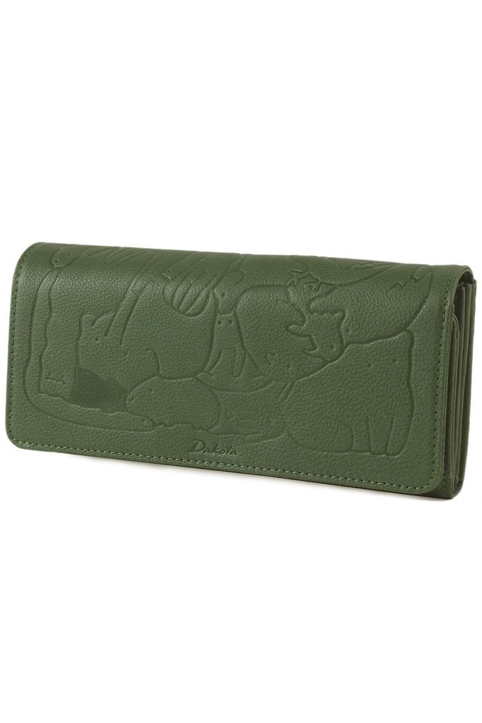 Long Wallet Genuine Leather Green [Dakota] Women's DA-30191-50