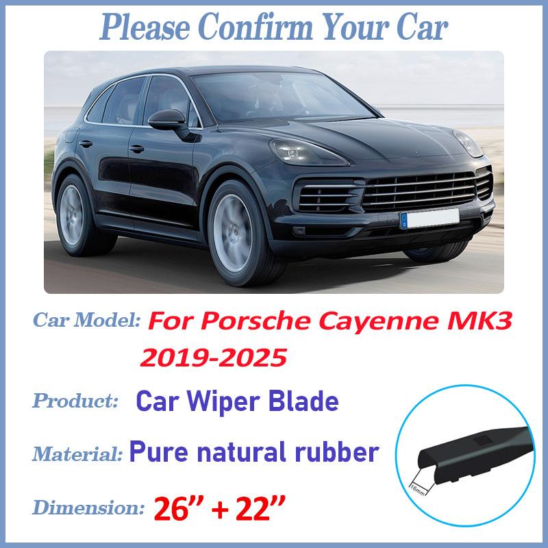 Car Wiper Blades For Porsche Cayenne MK3 Body Kit E3 9YA 9YB -2025 Durable Slient Windshield Windscreen Wipers Accessories