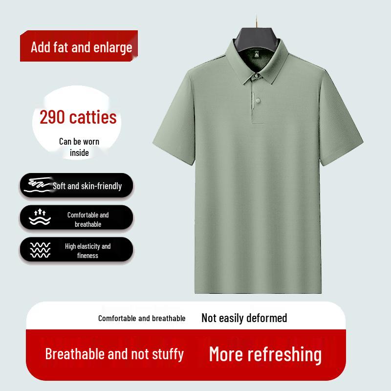 Dibinze Men's Plus Size Dry Fit Casual Short Sleeve Polo Shirt