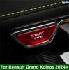 BGY1 For Renault Grand Koleos 2024 2025 Car Start Stop Engine / Emergency Warning Light Button / Park Sequin Cover Trim Accessories