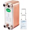Heat Exchanger 3/4” MNPT Ports Brazed Plate Heat Exchanger 30 Plate Heat Exchanger Plate Exchanger Stainless Steel 316L Flat Plate Heat