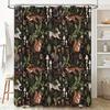 Nature-Inspired Shower Curtain Forest Animal Print Bathroom Decorative Waterproof Fabric With Mushroom Design For Home Decoratio