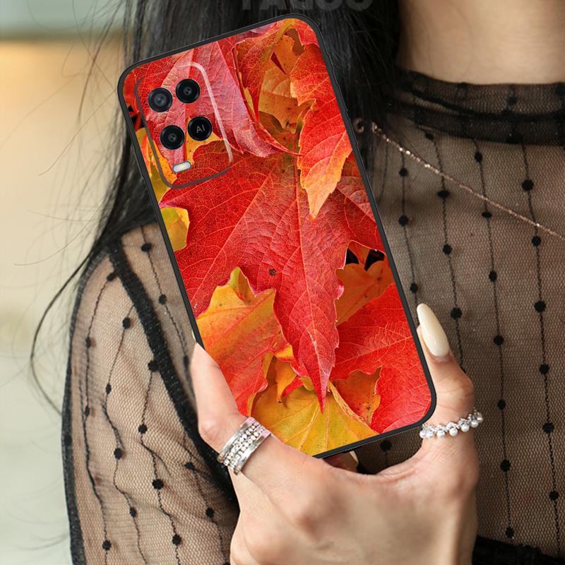 Autumn Leaves Case For Oppo A5 Pro A15 A17 A57 A77 A18 A38 A58 A78 A98 A94 A74 A54 A40 A60 A80 A96 A76 A16