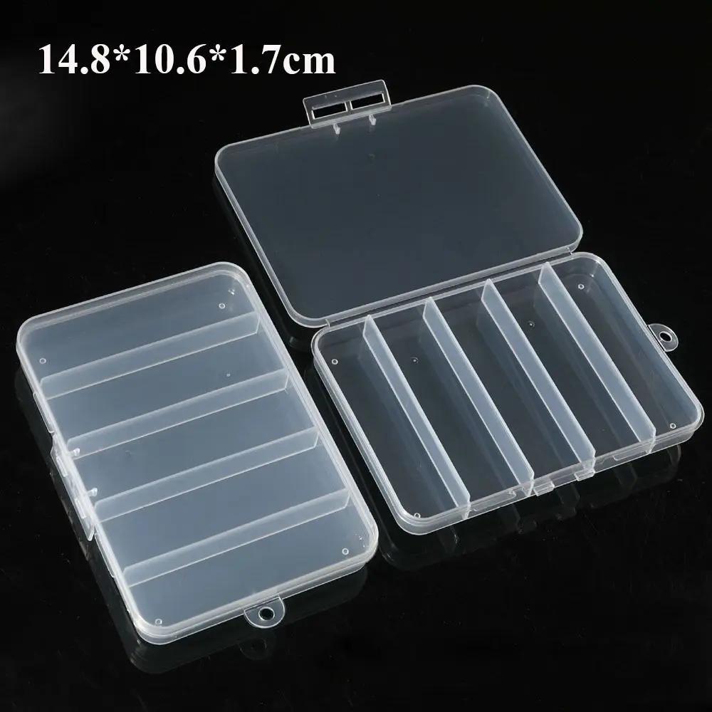 Square Plastic Transparent Storage Box Jewelry Beads Container Power Tools Accessories Box Small Items Sundries Organizer Case