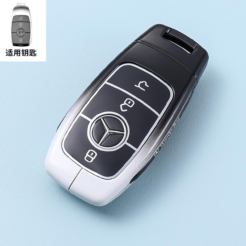 TXF4   Golden TPU Car Key Case Cover For Mercedes Benz E S G Class GLC CLE CLA GLB GLS W177 W205 W213 W222 X167 AMG E200 E260 Shell Fob