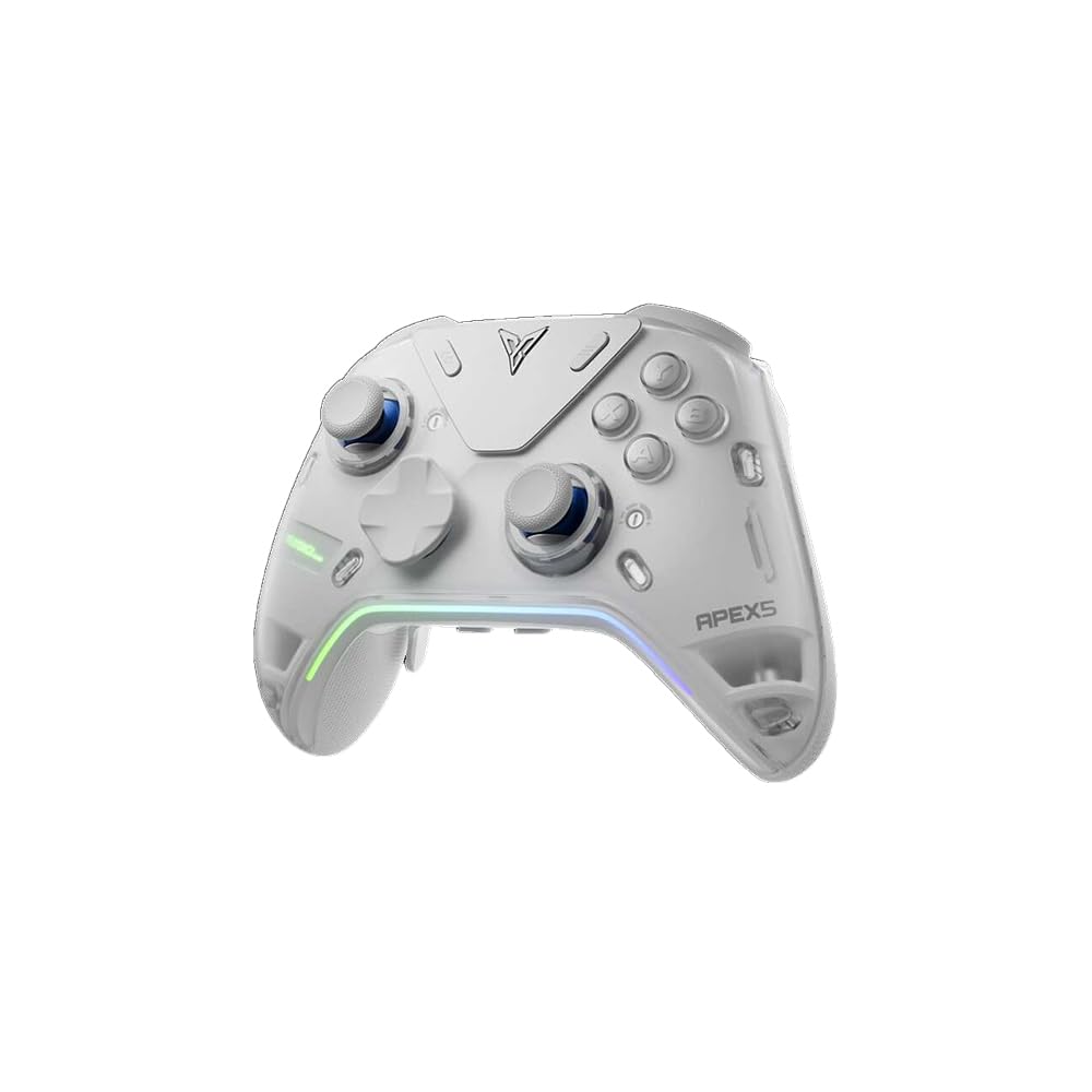 

FLYDIGI APEX5 Compatible with Nintendo Windows and Equipped with a Gyro Customizable RGB 336g Wireless/Wired Gamepad, Switch, PC, Android, iOS, 6-Axis білий
