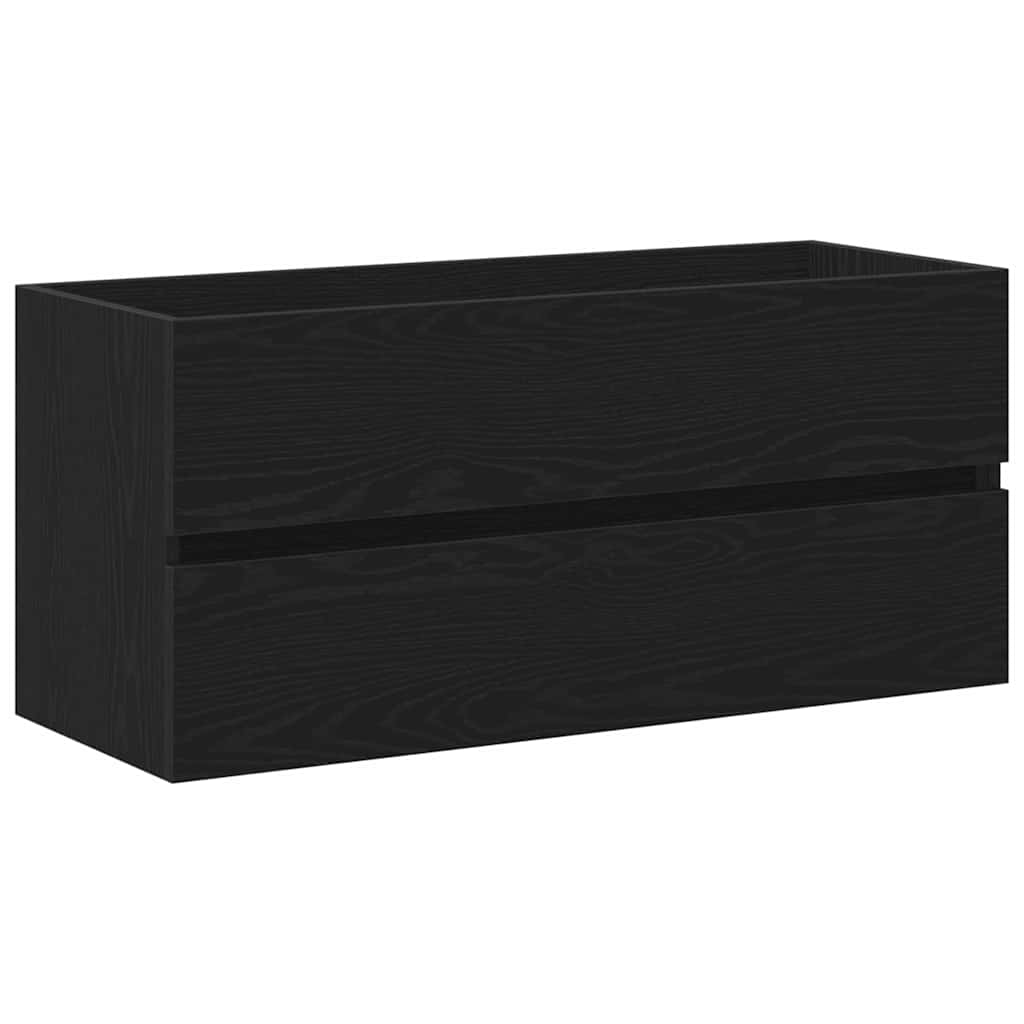 Washbasin Cabinet Black Oak Effect 100 X 39 X 62 Cm