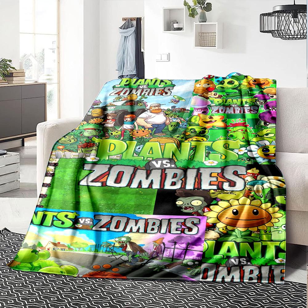 Plants Vs. Zombies Blanket Ultra-Soft Perfect for Sofa Couch Bedding for All Seasons Warmthful Decor Gifts For Family Or Friends