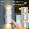 LED Motion Sensor Wall Lamp Dual Head Night Light 3 Color Dimmable Wireless Magnetic Spotlight For Bedroom Closet Stair Lighting