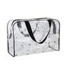 1Pcs Portable Cosmetic Organizer Large Capacity Transparent Pvc Printed Toiletry Bag Travel Toiletry Make Up Bag