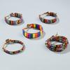 RINHOO Chakra Bracelet Jewelry Handmade Multicolor Natural Stone Tube Beads Leather Wrap Bracelet Couples Bracelets Gifts