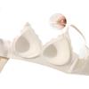 XUEXIMAN Wheat Ear Lace Camisole Bra for Women, Thin Latex Seamless Wireless Push-Up Bra for Small Breasts, Side Support, Breathable Brassiere
