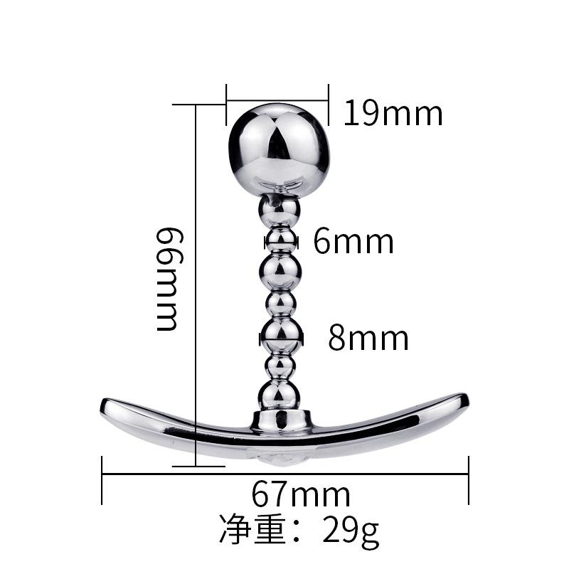 Pull Beads Metal Butt Plug Wear Boat Anchor Base Handheld Anal Plug Anal Dilator Adult Sex Toys