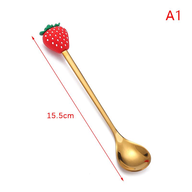 

Ложка из нержавеющей стали, вилка, мультяшные фруктовые десертные ложки, вилки для фруктов, детский набор, комплект A1