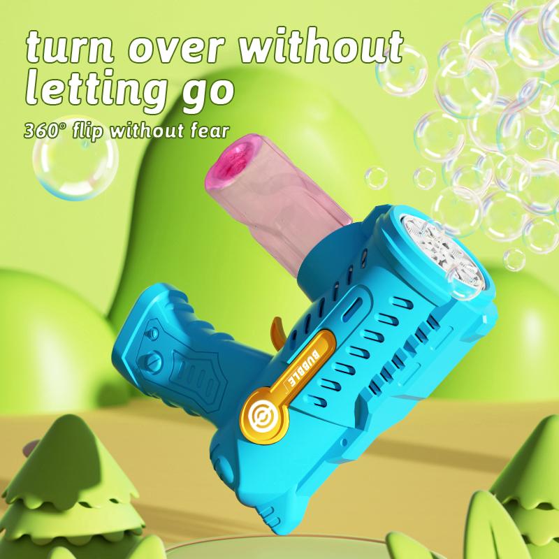 Bubble Children's Toy Small Steel Cannon Fully Automatic Bubble Blowing Outdoor Bubble Gun Without Battery Bubble Water