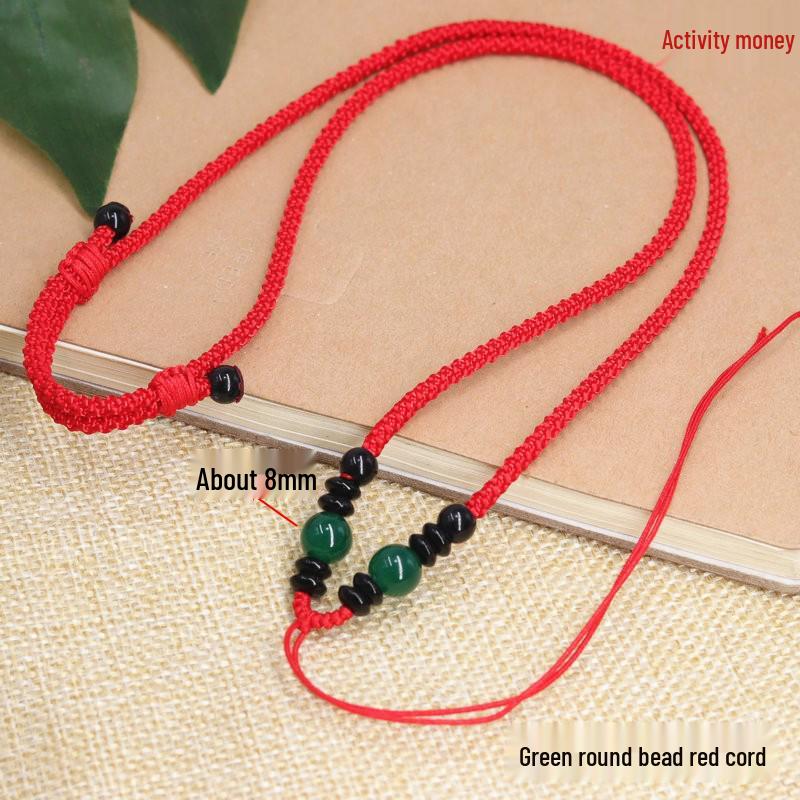 DIY Agate Jade Pendant Lanyard for Men & Women - Necklace Hanging Rope