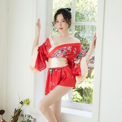 Japanischer Kimono Thermalbad Bademantel Damen Sommer Sexy Nachthemd Performance Kleidung Stimmung Yukata Antik Schlafkleidung Pyjama