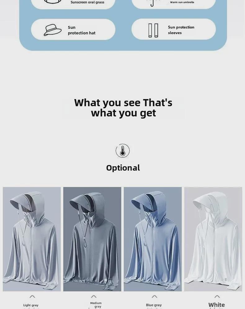 Men's Summer Ice Silk UV Protection Jacket for Outdoor Fishing