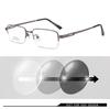 Titanium Alloy Photochromic Myopia Eyeglasses Women Men Prescription Spectacles Eyewear -0.5 -0.75 -1 -1.25 -1.5 -2 -2.5 To -6