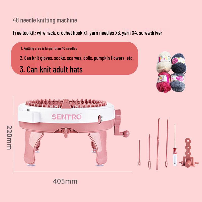 Hand-Cranked Kids Knitting Loom for Socks, Scarves, and Sweaters - Home & Kindergarten Toy