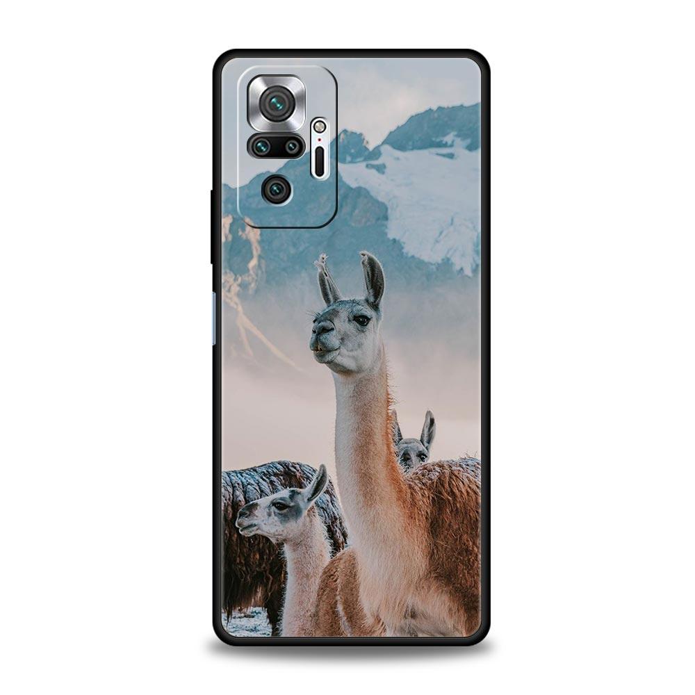 Kawaii Alpaka schönes Handyhülle für Xiaomi Redmi Note 13 12 5G 11 10 Pro Plus 4G 9S 9 8 7 9T 13C 12C 10C 9C 9A Silikonhülle