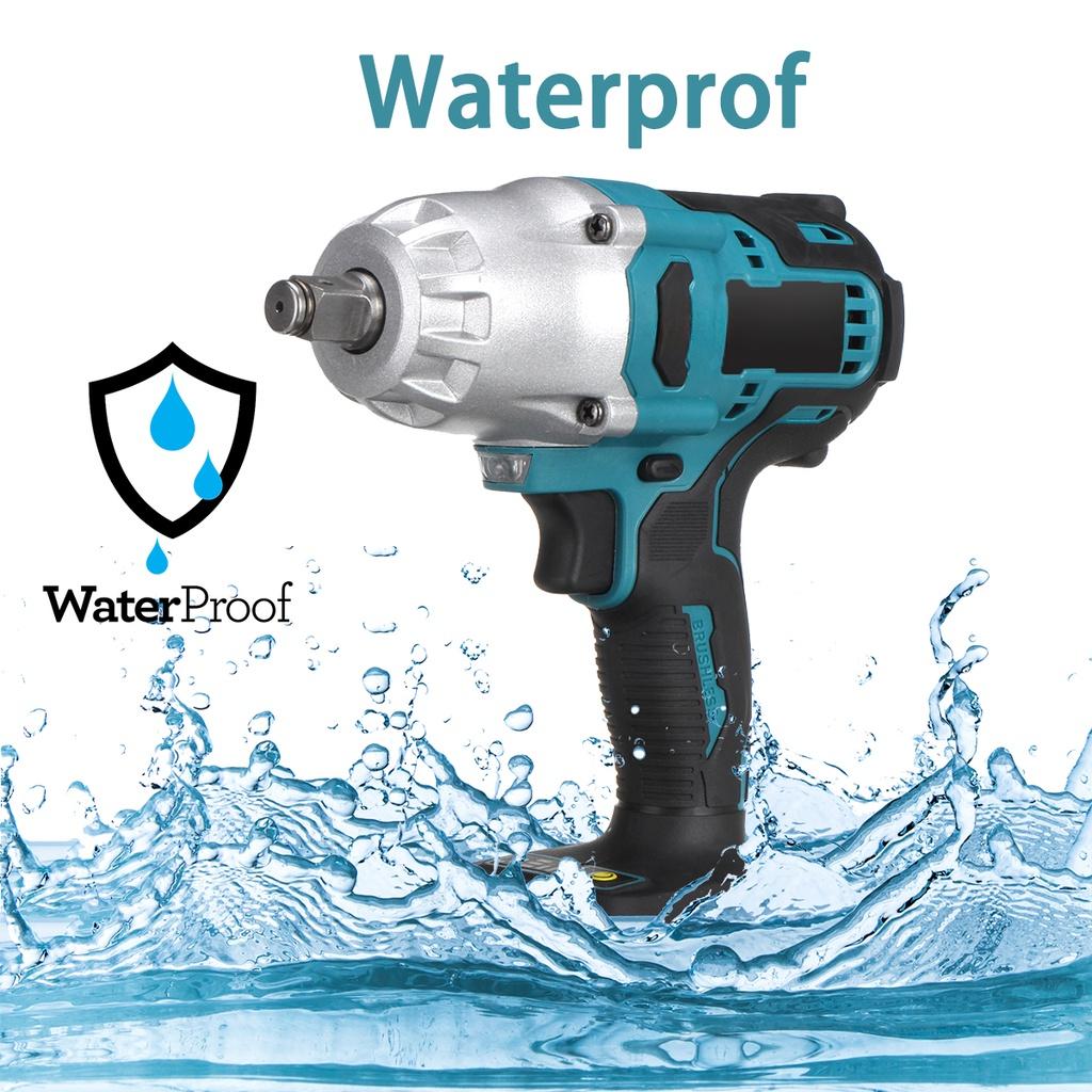 1000N.M High Torque Brushless Cordless Electric Impact Wrench 588VF Rechargeable Wrench Power Tools With 22980mAh Battery