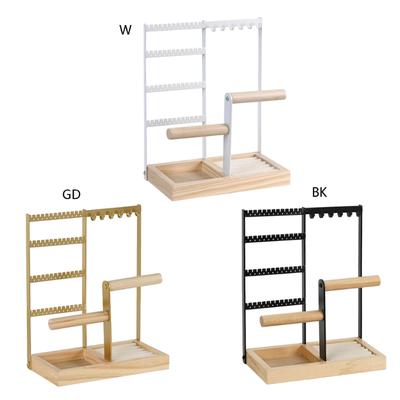 Iron Jewellery Stand Organiser Necklaces Bracelets Earring Jewelry Display Shelf for Bedroom 4Tier Display Stand Holder
