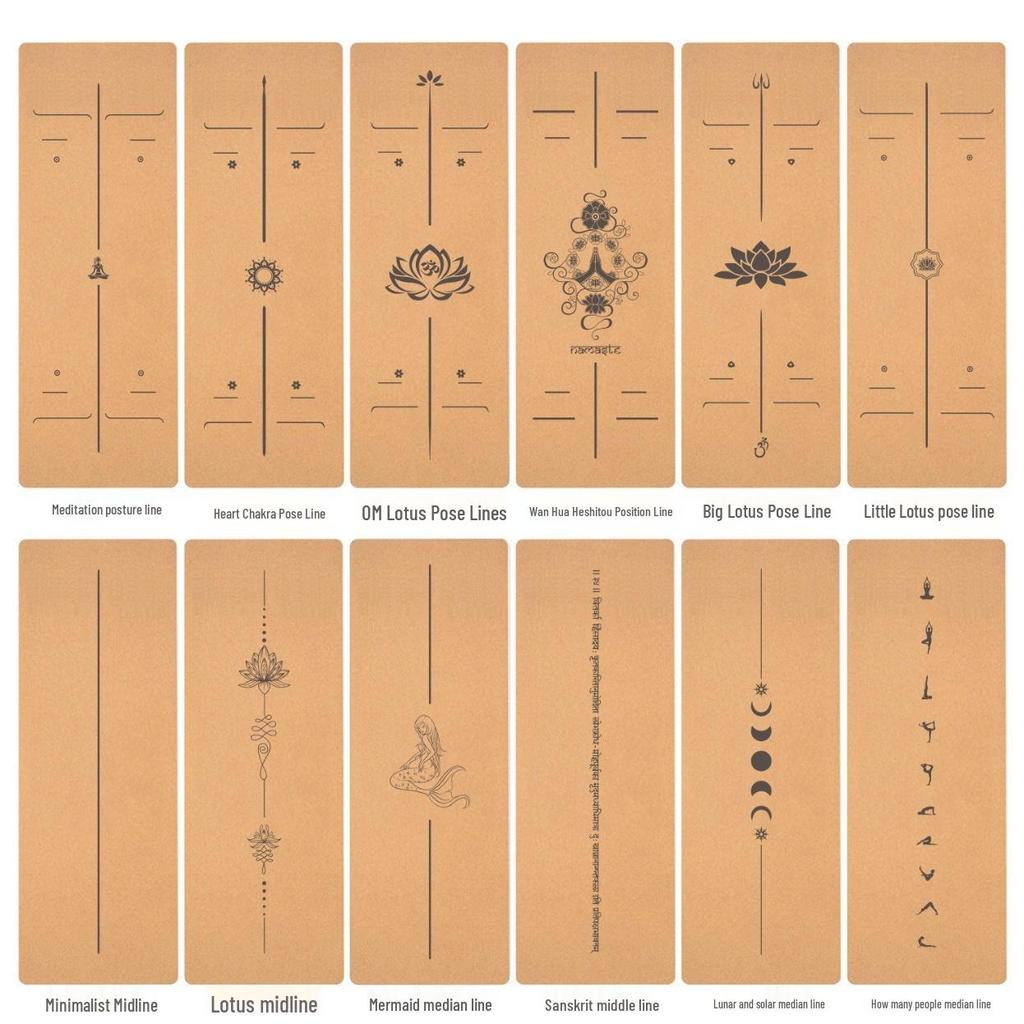 Professional Non-Slip Sweat-Absorbent Cork Rubber Yoga Mat for Hot Yoga and Fitness