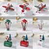 Metal Colored Santa Claus Pendant Desktop Decoration Ornaments Christmas Decorations Xmas Iron Santa Claus Mailbox Ornaments