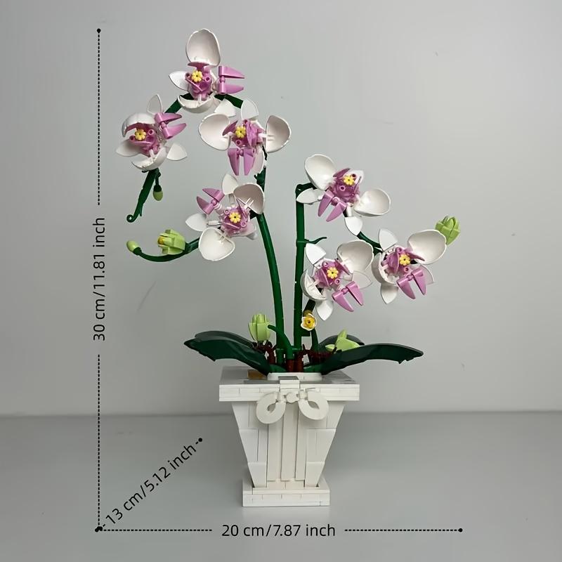 Vuxenversion av den dekorativa prydnaden/Rosa orkidé, Perfekt för Mors dag-presenter, Lämplig för Heminredning, Kontorsdekoration