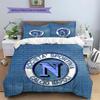 SSC Napoli Pattern Bedding,Quilt Set Quilt Cover Pillowcase Home Birthday Gift(1 * duvet cover + 2 * pillowcase, without core)