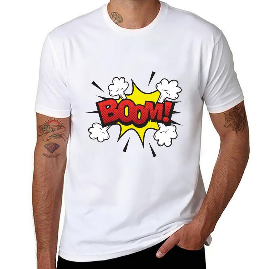 Boom Text Design TShirt Basic Comfort Fit TShirt for Men