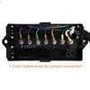Audew 7 Way 8ft Trailer Cord Wire Junction Box Truck Harness RV Light Plug Cable 8ft Trailer Cable with Junction Box