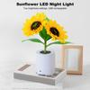Funkelnder Baum Sonnenblume 2-Farben-Dimmlicht Kleine Sonnenblumen-Nachtlampe USB-Aufladung 3D Realistisch für Frauen Mama Schwester Freundin