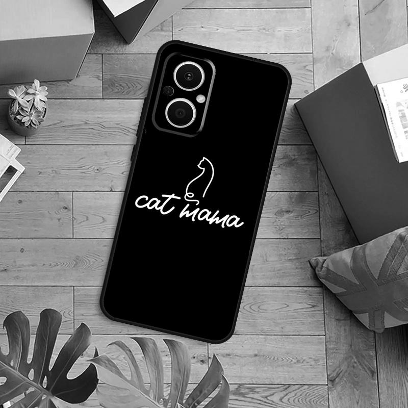 Funny Cute Cat Line Art Case For OPPO Reno 13F 14F 12F 10 11 12 13 14 Pro 7 8 Lite OPPO Find X6 X5 X8 X9 Pro Cover