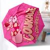 1pc Courage the Cowardly Dog Automatic Open/Close Folding Umbrella, Windproof 8-Ribs Construction, Lightweight Travel Umbrella 34