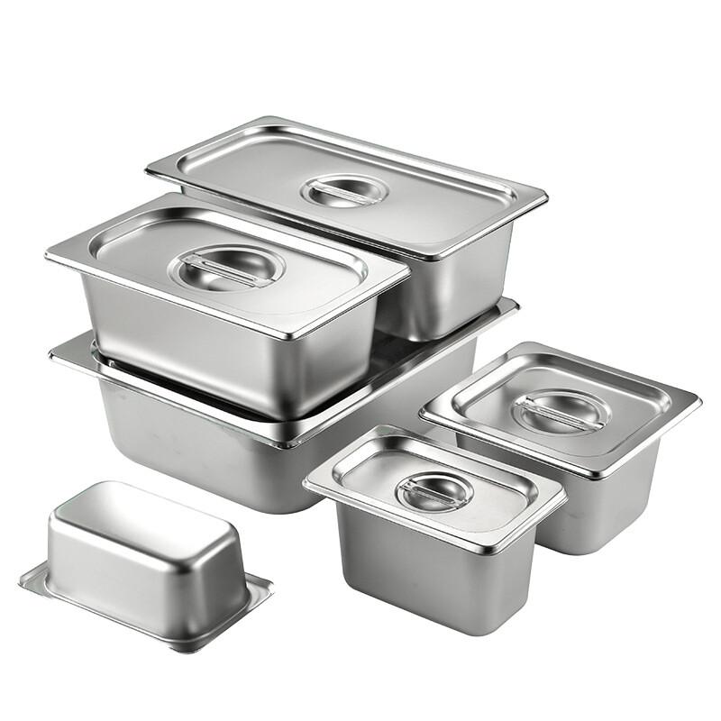 KAZHI Stainless Steel Buffet Food Pan with Lid 10cm Deep