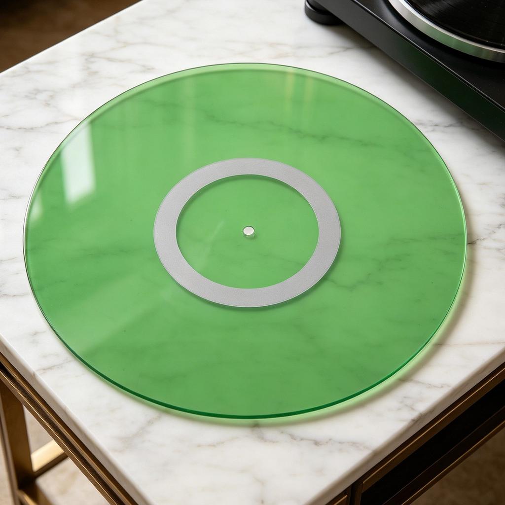 Record Platter Slipmat Anti-Static Acrylic Turntable Mat Low Noise Records Slip Mat for Noise Reduction/Improved Sound Quality