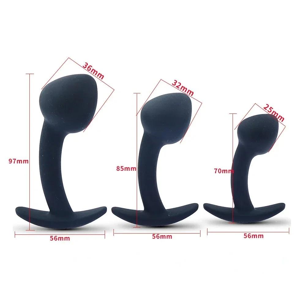 Prostate Massage Penis Fake Insert G Spot Unisex Toy for Man Women Silicone Anal Butt Plug Wearable Stimulation Ball Dildo 18+