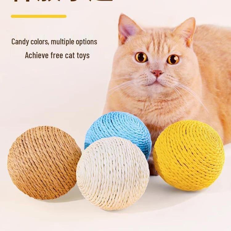Extra Large Sisal Cat Toy: Durable Teething & Claw Grinding Ball, Bite-Resistant & Perfect for Kittens - New Arrival with Free Shipping
