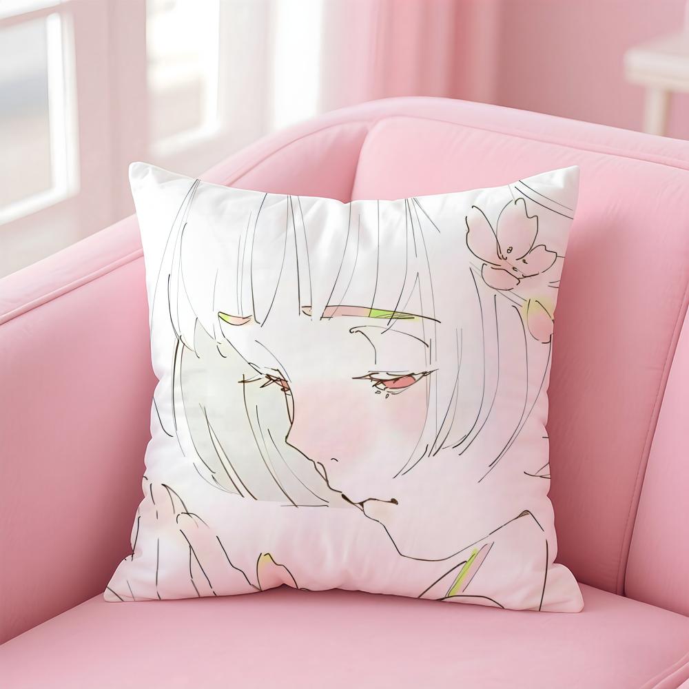 Kreative Niedliche Kawaii Japanische Kunst NNanaichi0 Kissenbezug Kissenhülle Weicher Hautfreundlicher Stoff Verdeckter Reißverschluss