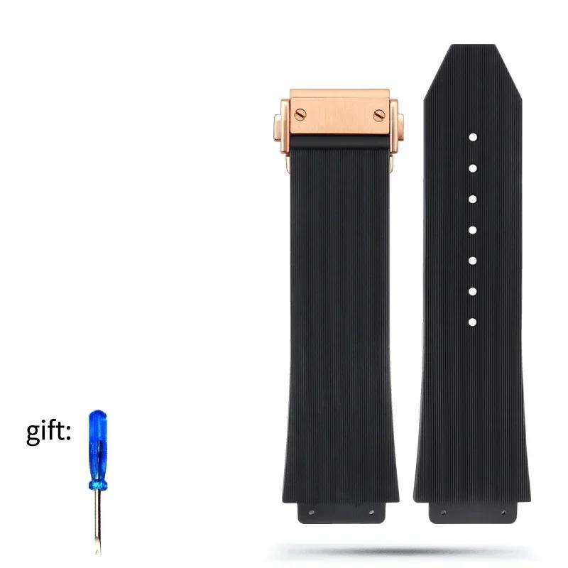 Watch Strap For HUBLOT BIG BANG Silicone Waterproof Men's Watch Band Wristband Accessories Rubber Watch chain 26*19mm