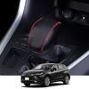 Kakash Genuine Leather Shift Knob Cover Interior Custom Parts Accessories Scratch Prevention Easy Installation Design with Red Toyota New Hybrid 80