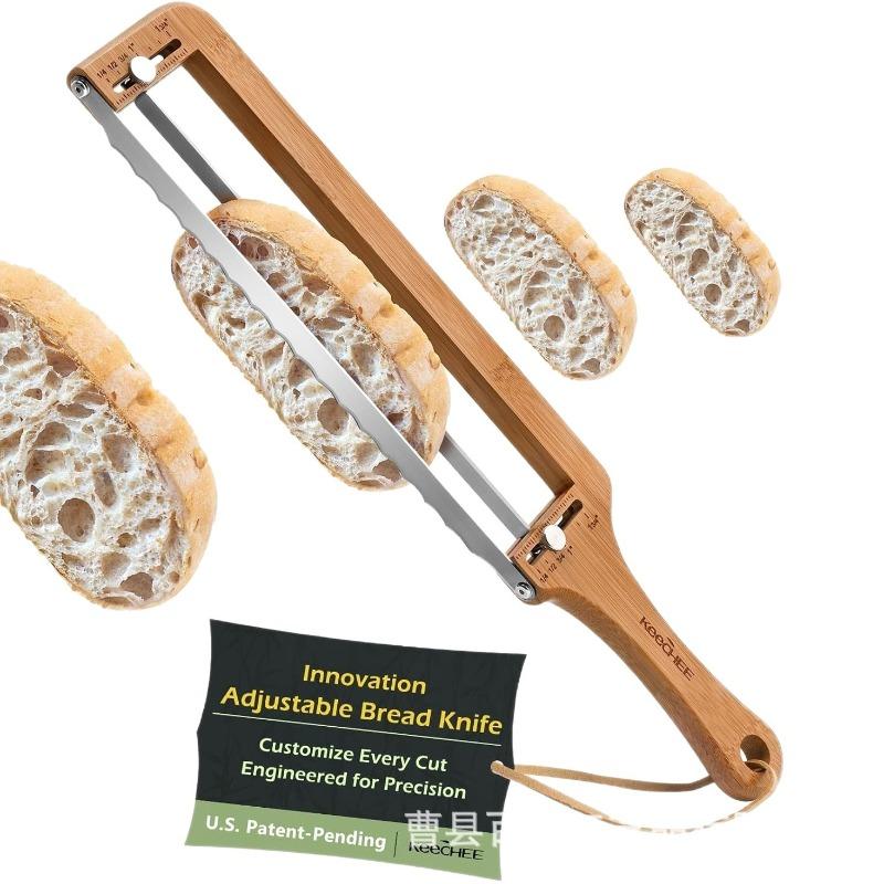 

Wooden Bread Saw Bow Handle Adjustable Bread Saw Household Kitchen Bread Baguette Cutting Tool