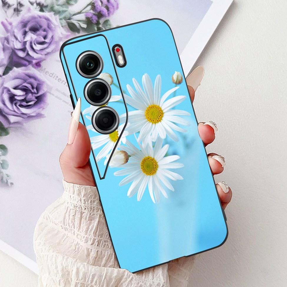 For Tecno Camon 40 Case CM5 Silicone Cute Cat Fashion Flowers Funny Painted Back Cover For Techno Camon 40 Phone Case Bumper
