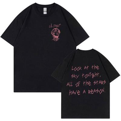 Rapper Lil Peep Tour Concert Graphic T Shirt Unisex's Fashion Cotton Short Sleeve T-shirt Unisex Hip Hop Oversized Tees Streetwear