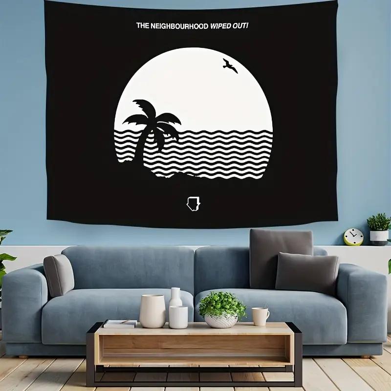 

Tropical Night Minimalist Beach Tapestry Perfect for Cozy Unique Stylish Serene Home Decor with Artistic Charm 74x94cm(29x37in)