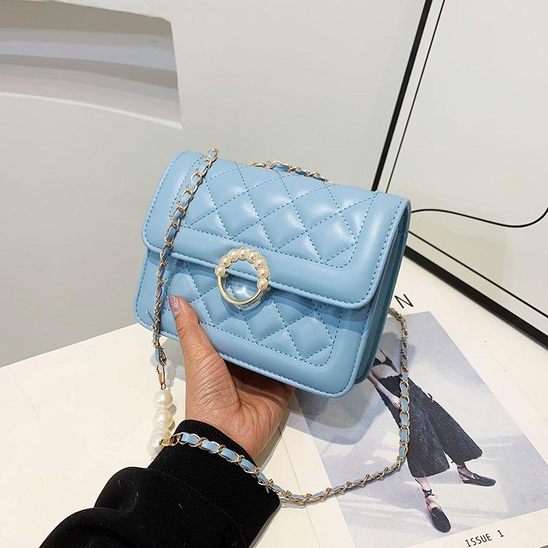 Trendy Street Style Chain Shoulder Bag Elegant Pu Leather Crossbody Purse For Women