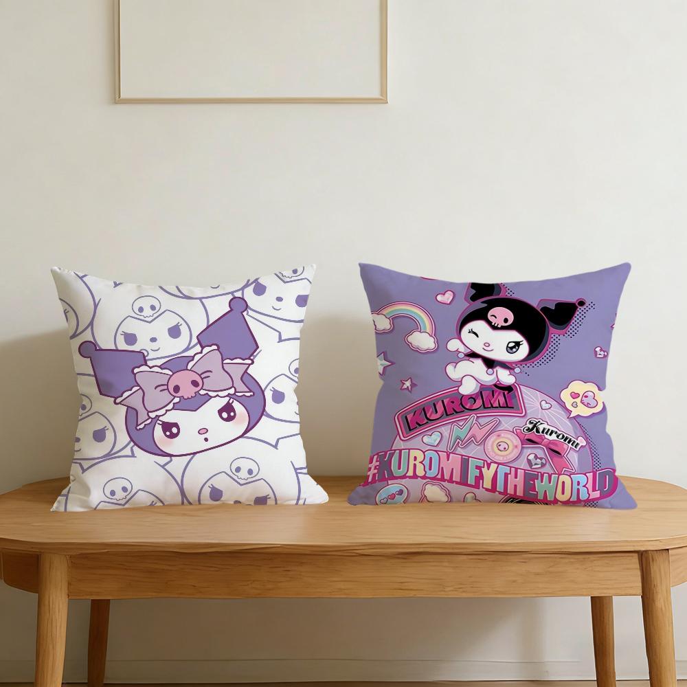 K-kuromi-i Cute Cartoon Cushion Cover For Pillow Printing Sofa Decoration Home Car Room Coffee Shop Office Nordic Simplicity