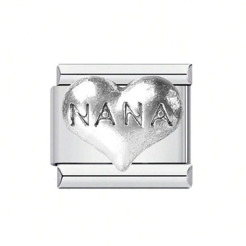 

Customizable Heart Letter Charm Components In Premium Stainless Steel Modular Assembly Ideal For DIY Jewelry Projects